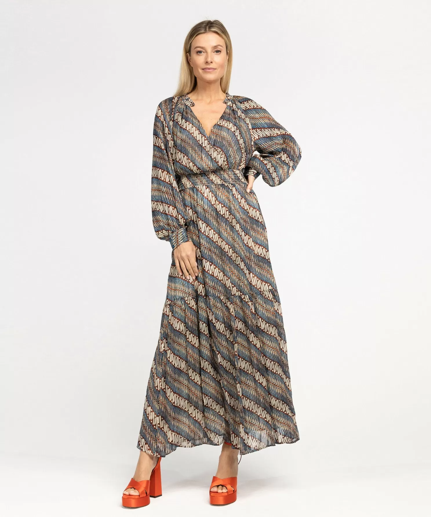 IBANA Maxi Jurken-Donna Print Batik