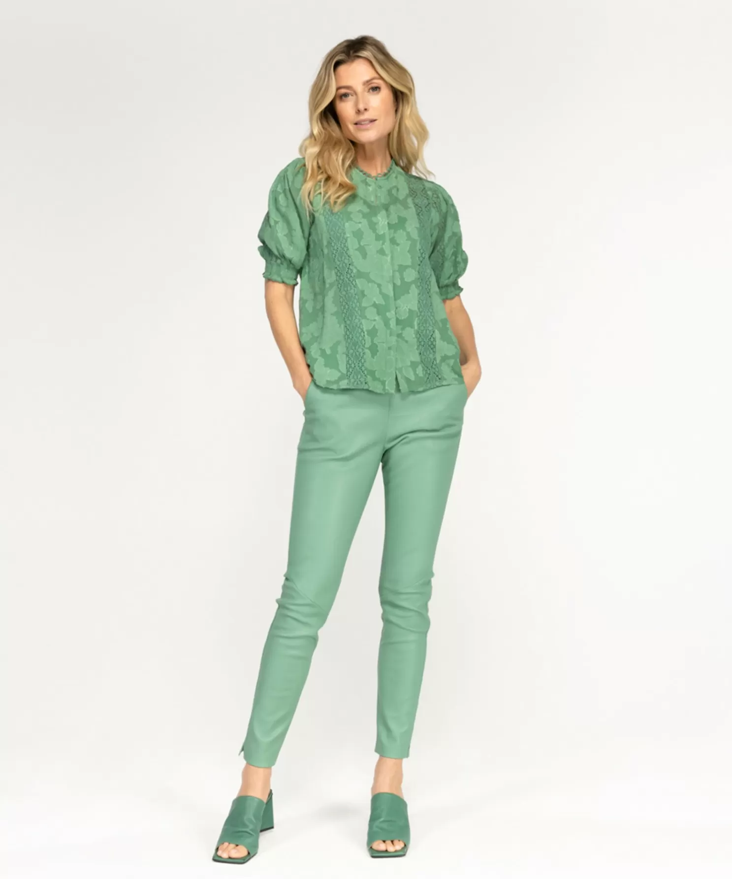 IBANA Blouses-Takota Jade Green