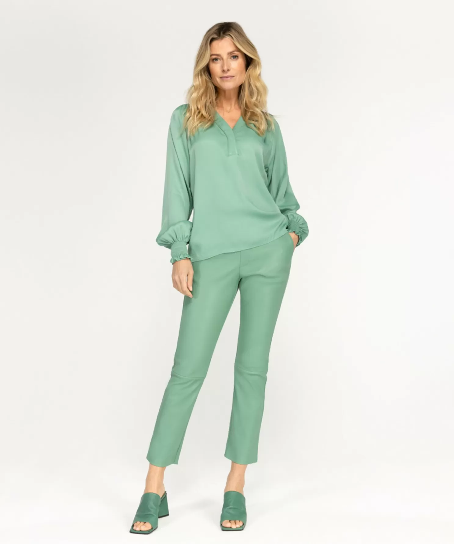 IBANA Blouses-Talan Jade Green