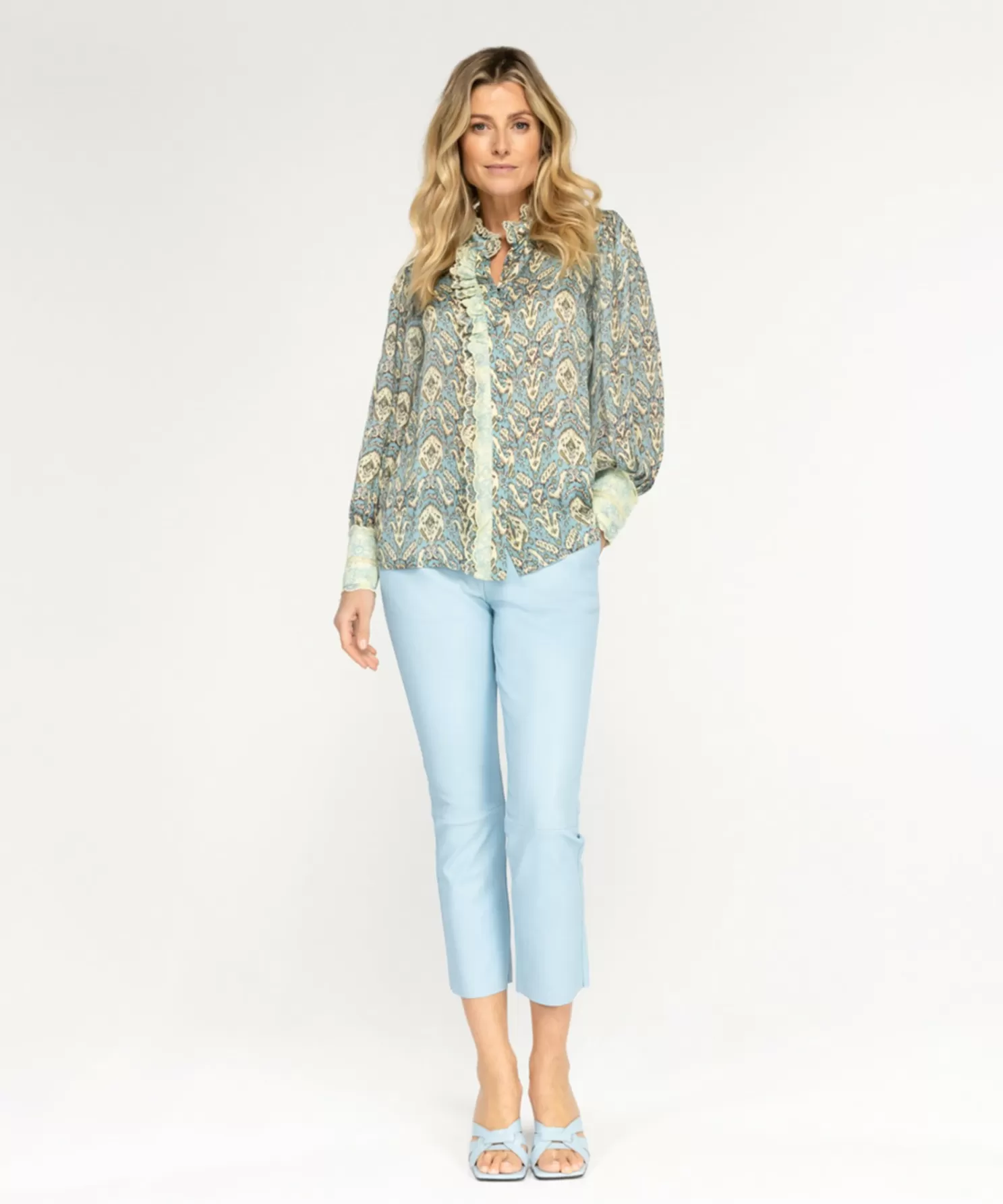 IBANA Blouses-Thorne Print Floral Tiles